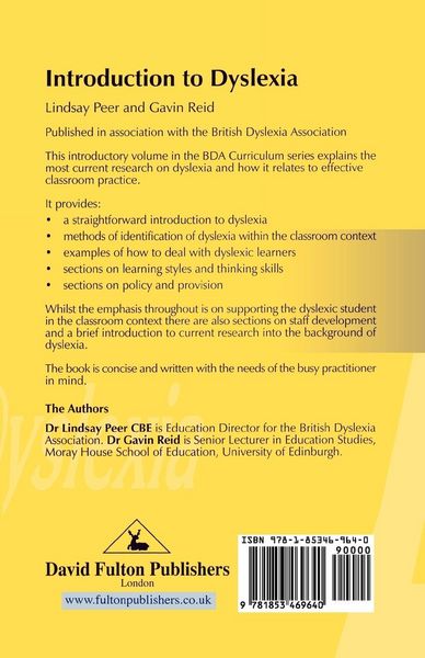 Produktbild: Introduction to Dyslexia