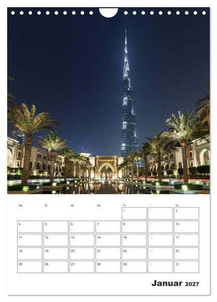 Produktbild: Vertical Dubai 2027 (Wandkalender 2027 DIN A4 hoch), CALVENDO Monatskalender