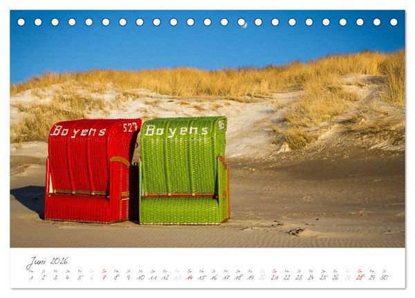 Produktbild: Amrum - Eine farbenfrohe Insellandschaft (Tischkalender 2026 DIN A5 quer), CALVENDO Monatskalender