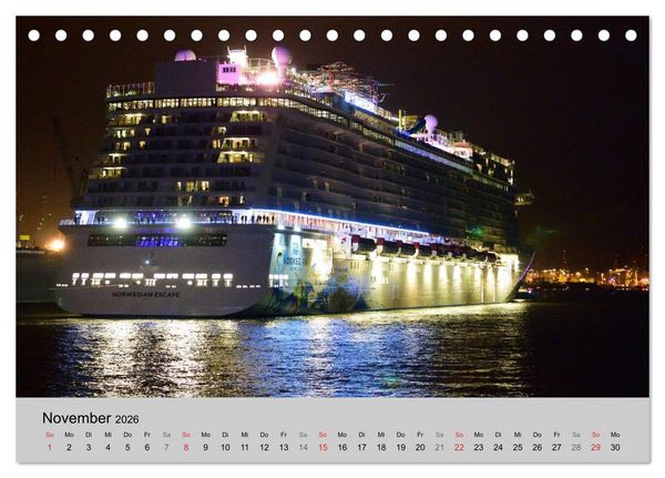 Produktbild: Kreuzfahrt Impressionen (Tischkalender 2026 DIN A5 quer), CALVENDO Monatskalender