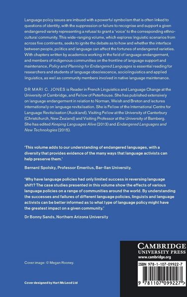 Produktbild: Policy and Planning for Endangered Languages