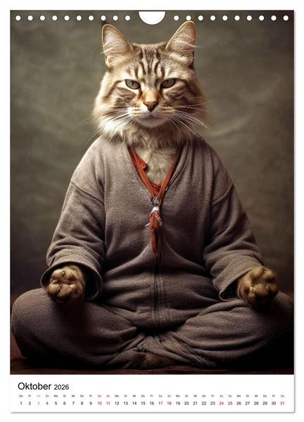 Produktbild: Miau Yoga (Wandkalender 2026 DIN A4 hoch), CALVENDO Monatskalender