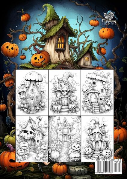 Produktbild: Whimsical Homes Coloring Book for Adults Halloween