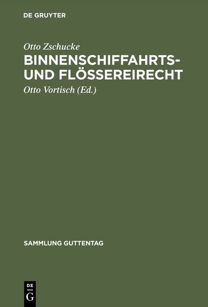 Produktbild: Binnenschiffahrts- und Fl&ouml;&szlig;ereirecht