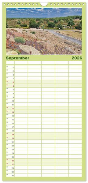 Produktbild: Familienplaner 2026 - Perlen der Oberlausitz mit 5 Spalten (Wandkalender, 21 x 45 cm) CALVENDO