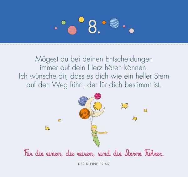 Produktbild: Postkarten-Adventskalender. Der Kleine Prinz. 24 liebe W&uuml;nsche f&uuml;r dich