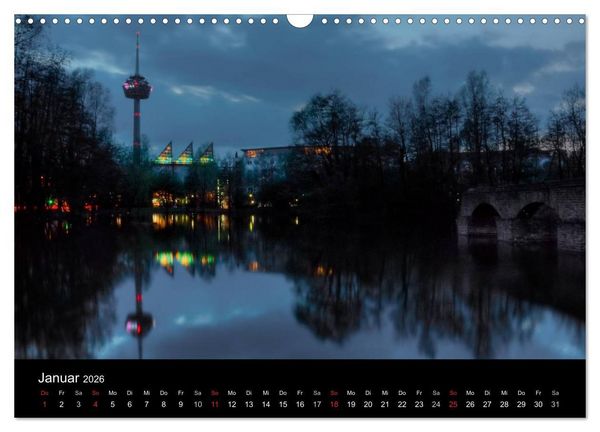 Produktbild: K&ouml;ln bei Nacht (Wandkalender 2026 DIN A3 quer), CALVENDO Monatskalender