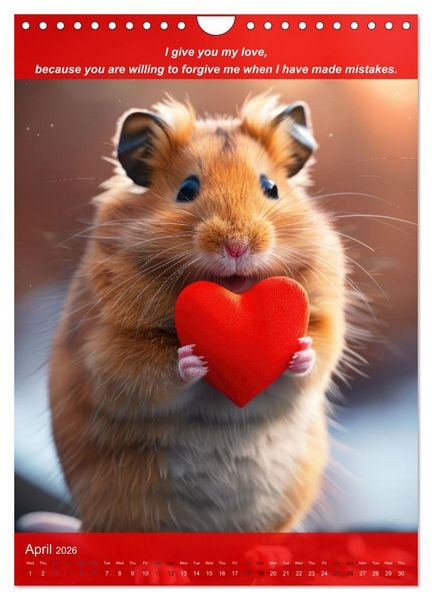 Produktbild: I'll give you my love (Wall Calendar 2026 DIN A4 portrait), CALVENDO 12 Month Wall Calendar