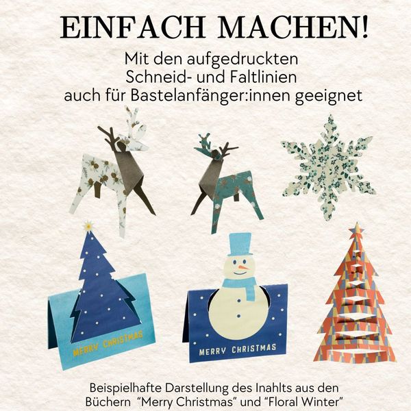Produktbild: Verbastelbares Weihnachtsbuch: Merry Christmas. Papierdesigns zum Ausschneiden, Verbasteln & Dekorieren.