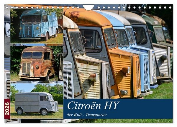 Citroën HY der Kult -Transporter (Wandkalender 2026 DIN A4 quer), CALVENDO Monatskalender