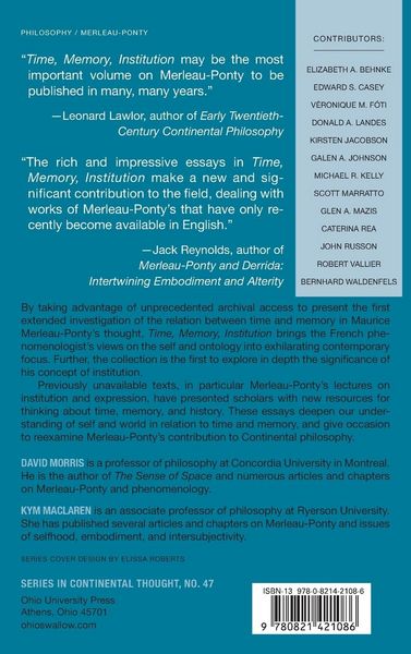 Produktbild: Time, Memory, Institution