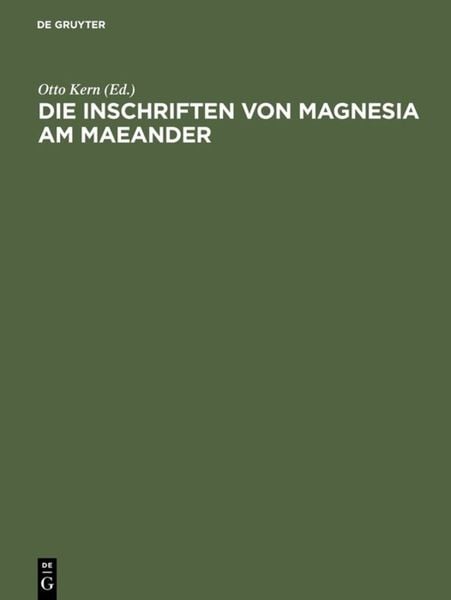 Produktbild: Die Inschriften von Magnesia am Maeander