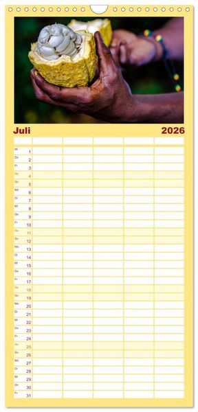 Produktbild: Familienplaner 2026 - Fr&uuml;chte der Karibik mit 5 Spalten (Wandkalender, 21 x 45 cm) CALVENDO