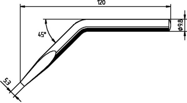 Ersa 0152JD Lötspitze Meißelform, gebogen Inhalt 1St.