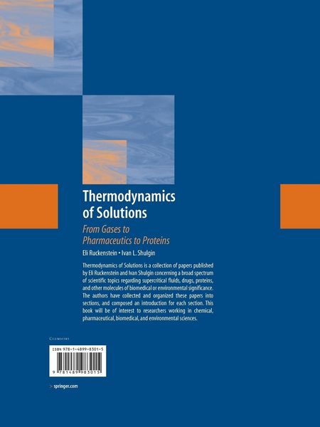 Produktbild: Thermodynamics of Solutions