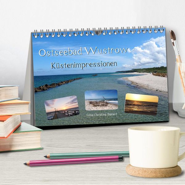 Produktbild: Ostseebad Wustrow K&uuml;stenimpressionen (Tischkalender 2026 DIN A5 quer), CALVENDO Monatskalender