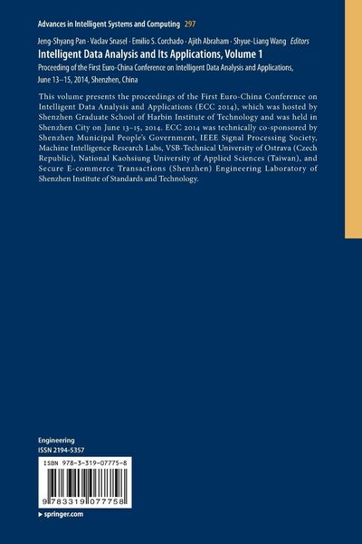 Produktbild: Intelligent Data analysis and its Applications, Volume I