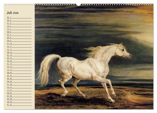 Produktbild: Pferde-&Ouml;lgem&auml;lde. Die Kunst der alten Meister (Wandkalender 2026 DIN A2 quer), CALVENDO Monatskalender