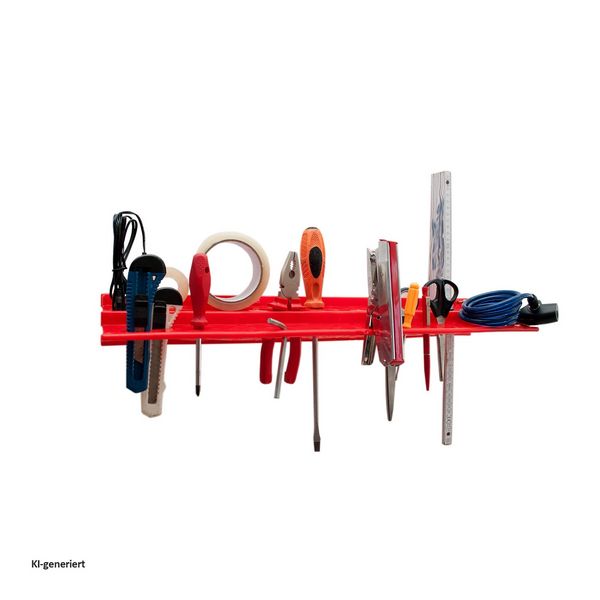 Produktbild: HTI-Living Werkzeughalter Wandhalter Werkzeugleiste Kunststoff rot 60 cm Werkzeugaufbewahrung