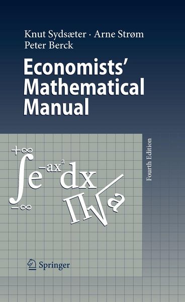 Produktbild: Economists' Mathematical Manual