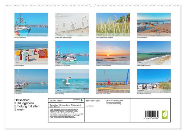 Produktbild: Ostseebad K&uuml;hlungsborn. Erholung mit allen Sinnen (hochwertiger Premium Wandkalender 2026 DIN A2 quer), Kunstdruck in Hochglanz