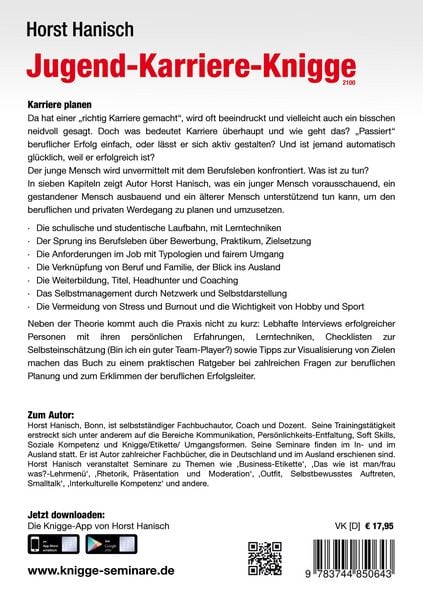 Produktbild: Jugend-Karriere-Knigge 2100