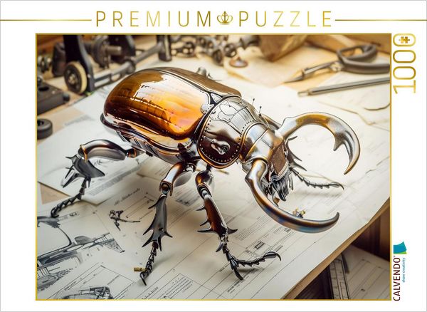 CALVENDO Puzzle Ein Motiv aus dem Kalender 'Die fantastische Welt der Steampunk-Insekten' | 1000 Teile Lege-Größe 64x48cm Foto-Puzzle für glückliche S