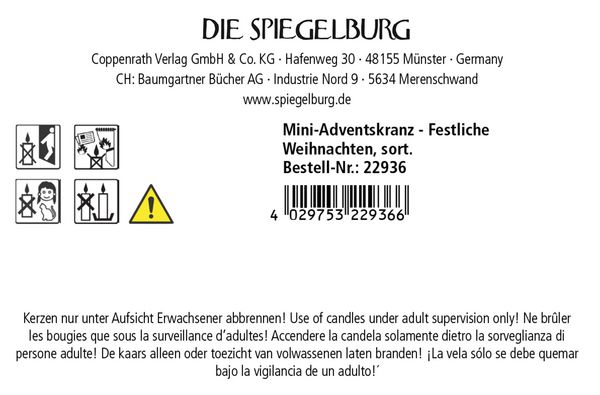 Produktbild: Mini-Adventskranz - Festliche Weihnachten, sort.i.D.