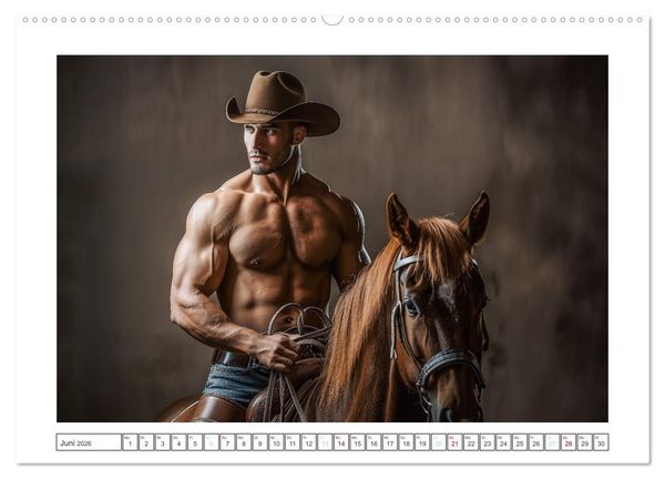 Produktbild: Im Bann des Cowboys (hochwertiger Premium Wandkalender 2026 DIN A2 quer), Kunstdruck in Hochglanz
