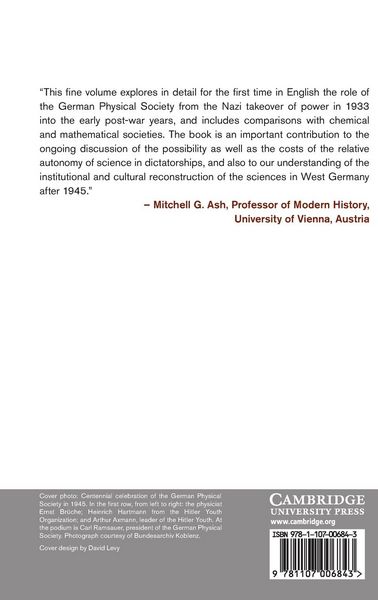 Produktbild: The German Physical Society in the Third Reich