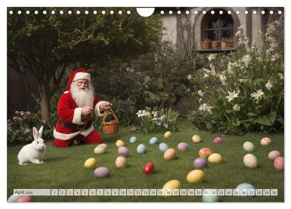 Produktbild: Durch das Jahr mit dem Weihnachtsmann (Wandkalender 2026 DIN A4 quer), CALVENDO Monatskalender