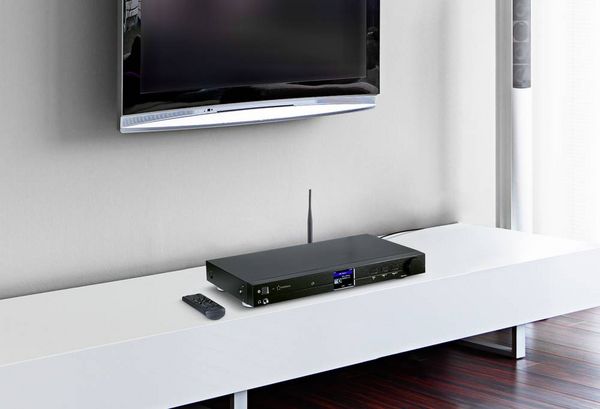 Produktbild: Renkforce RF-DAB-IR1700 Radio-Adapter DAB+, UKW, Internet WLAN, LAN, Bluetooth&reg;, DLNA, Internetradio DLNA-f&auml;hig Schwarz