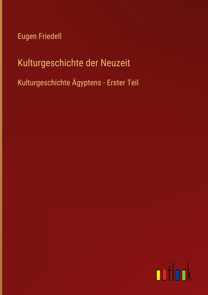 Produktbild: Kulturgeschichte der Neuzeit
