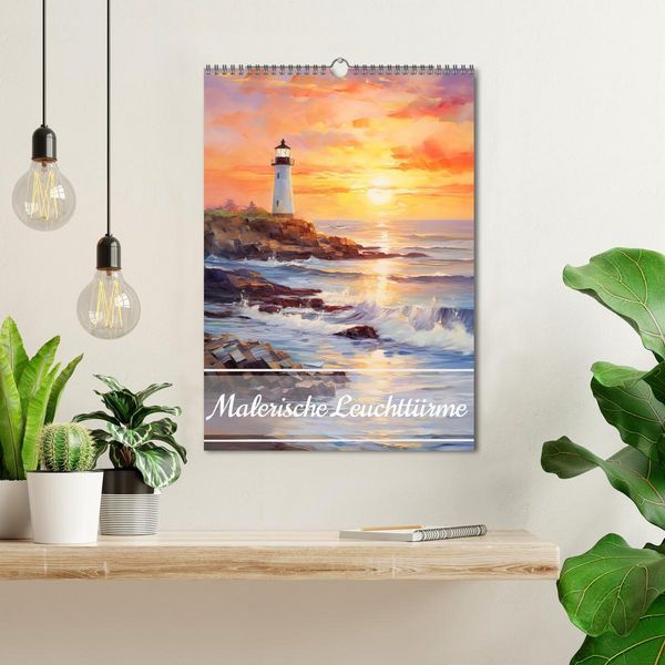 Produktbild: Malersiche Leuchtt&uuml;rme (Wandkalender 2026 DIN A3 hoch), CALVENDO Monatskalender