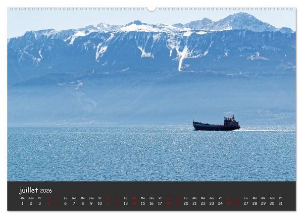 Produktbild: Au fil de l'eau... LAC LEMAN (Calendrier mural 2026 DIN A2 vertical) calendrier de bureau