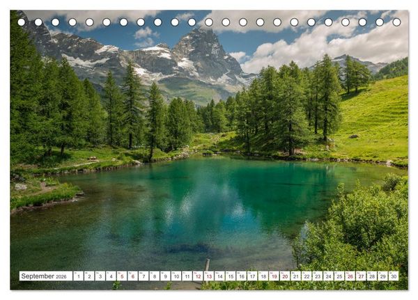 Produktbild: Natur im Aostatal (Tischkalender 2026 DIN A5 quer), CALVENDO Monatskalender