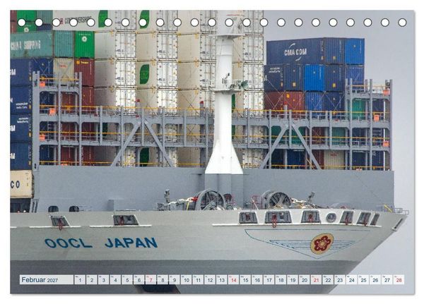 Produktbild: JadeWeserPort Impressionen vom Containerterminal in Wilhelmshaven (Tischkalender 2027 DIN A5 quer), CALVENDO Monatskalender