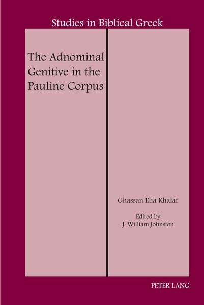 Produktbild: The Adnominal Genitive in the Pauline Corpus