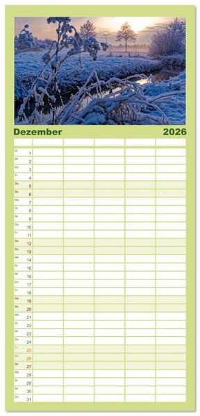Produktbild: Familienplaner 2026 - Hamburg: Vier- und Marschlande mit 5 Spalten (Wandkalender, 21 x 45 cm) CALVENDO