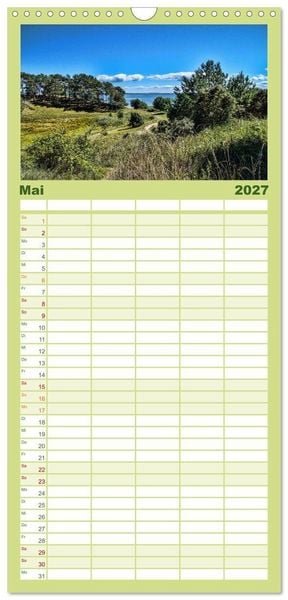 Produktbild: Familienplaner 2027 - Das idyllische Usedom mit 5 Spalten (Wandkalender, 21 x 45 cm) CALVENDO