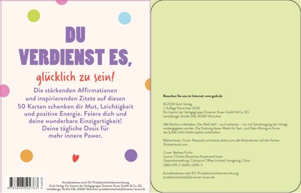 Produktbild: Affirmationskarten: Lebe leicht und wunderbar
