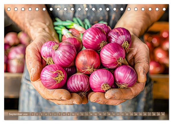 Produktbild: Mein Gem&uuml;segarten - Ein Jahr knackig frisches Gem&uuml;se (Tischkalender 2026 DIN A5 quer), CALVENDO Monatskalender