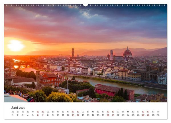 Produktbild: Florenz - Die Hauptstadt der Toskana. (hochwertiger Premium Wandkalender 2026 DIN A2 quer), Kunstdruck in Hochglanz