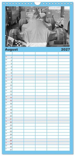 Produktbild: Familienplaner 2027 - Formel, Rennen, Boxengasse 1971-&acute;83 mit 5 Spalten (Wandkalender, 21 x 45 cm) CALVENDO