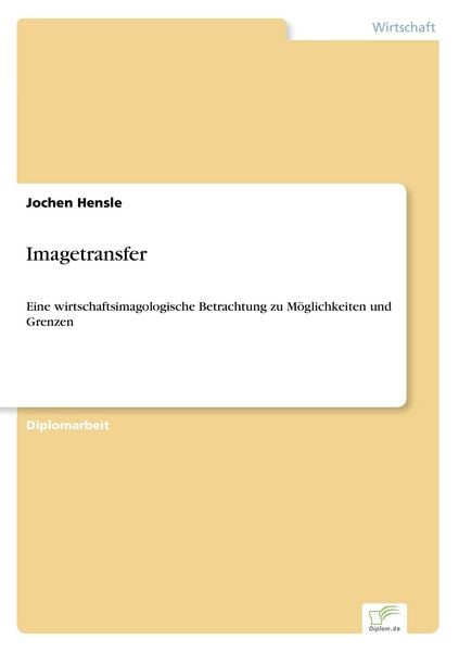 Imagetransfer, Taschenbuch von Jochen Hensle, GRIN, 9783838662909