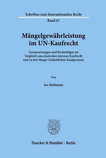 Produktbild: M&auml;ngelgew&auml;hrleistung im UN-Kaufrecht.