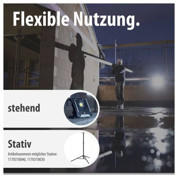Produktbild: Brennenstuhl Multi Battery 6050 MH Akku-Baustrahler EEK E 61.6 W 6200 lm Tageslichtwei&szlig; 1173140600