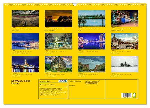 Produktbild: Dortmund, meine Heimat (Wandkalender 2026 DIN A2 quer), CALVENDO Monatskalender