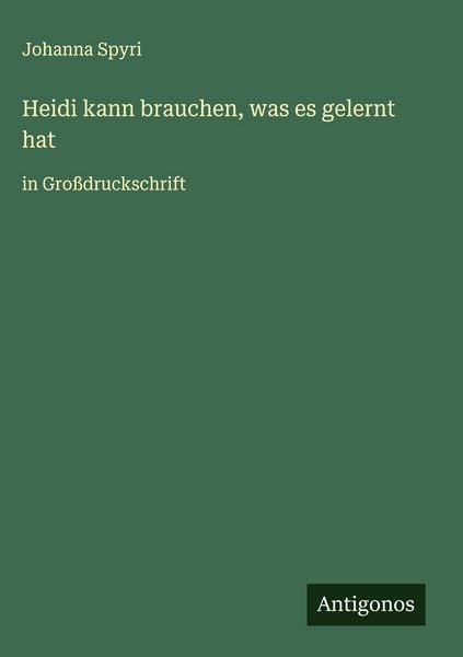 Produktbild: Heidi kann brauchen, was es gelernt hat