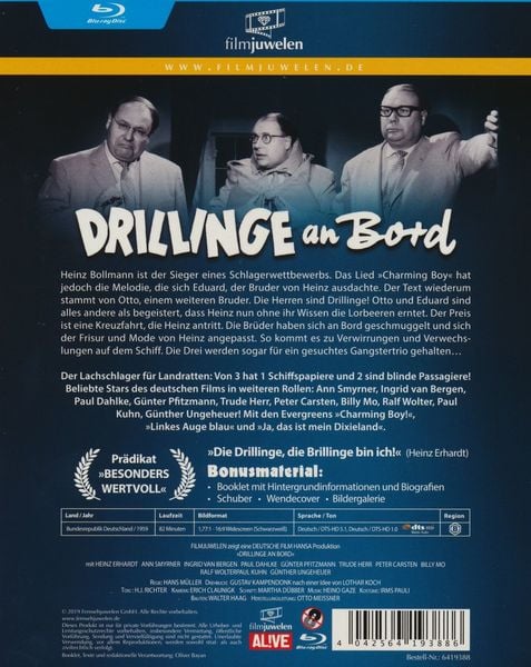 Produktbild: Drillinge an Bord (Neuauflage) (Filmjuwelen)